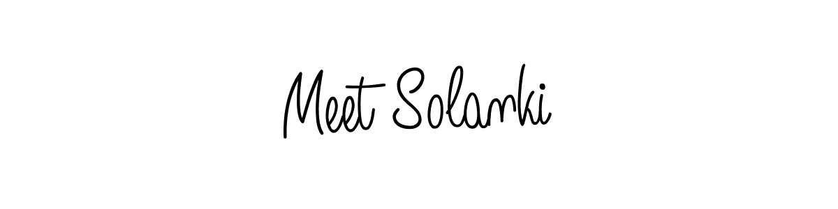 The best way (Angelique-Rose-font-FFP) to make a short signature is to pick only two or three words in your name. The name Meet Solanki include a total of six letters. For converting this name. Meet Solanki signature style 5 images and pictures png