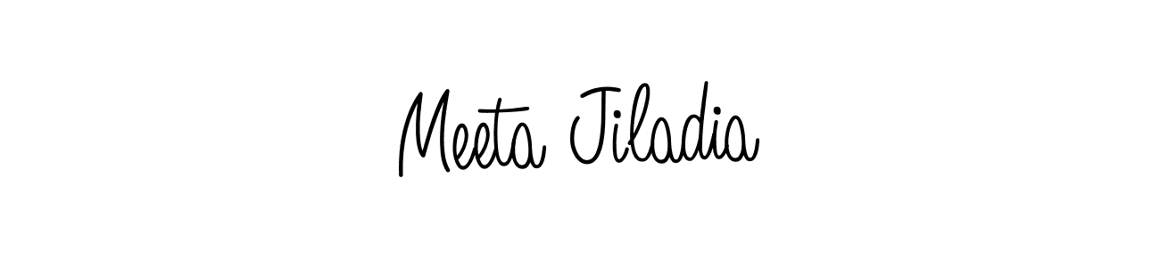 Use a signature maker to create a handwritten signature online. With this signature software, you can design (Angelique-Rose-font-FFP) your own signature for name Meeta Jiladia. Meeta Jiladia signature style 5 images and pictures png