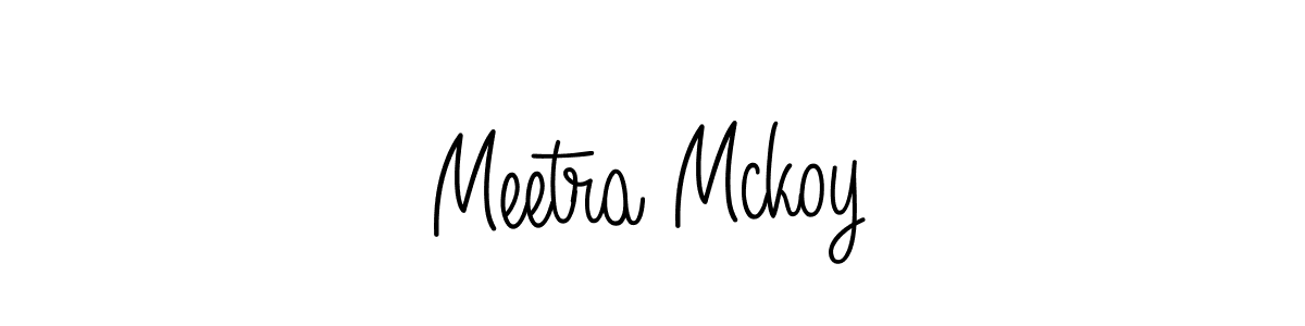 You should practise on your own different ways (Angelique-Rose-font-FFP) to write your name (Meetra Mckoy) in signature. don't let someone else do it for you. Meetra Mckoy signature style 5 images and pictures png