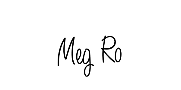 The best way (Angelique-Rose-font-FFP) to make a short signature is to pick only two or three words in your name. The name Meg Ro include a total of six letters. For converting this name. Meg Ro signature style 5 images and pictures png