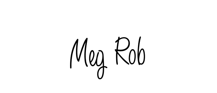 The best way (Angelique-Rose-font-FFP) to make a short signature is to pick only two or three words in your name. The name Meg Rob include a total of six letters. For converting this name. Meg Rob signature style 5 images and pictures png