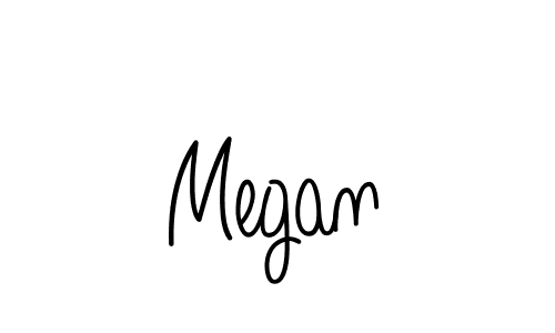 Megan stylish signature style. Best Handwritten Sign (Angelique-Rose-font-FFP) for my name. Handwritten Signature Collection Ideas for my name Megan. Megan signature style 5 images and pictures png