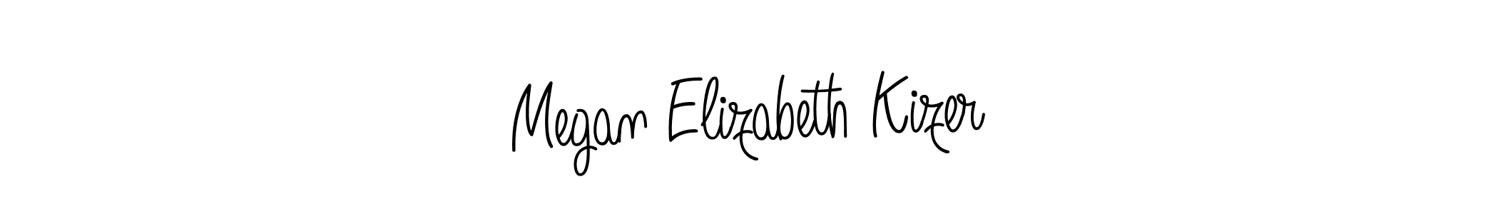 if you are searching for the best signature style for your name Megan Elizabeth Kizer. so please give up your signature search. here we have designed multiple signature styles  using Angelique-Rose-font-FFP. Megan Elizabeth Kizer signature style 5 images and pictures png