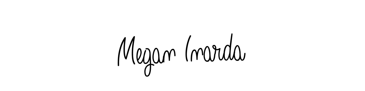 Make a beautiful signature design for name Megan Inarda. With this signature (Angelique-Rose-font-FFP) style, you can create a handwritten signature for free. Megan Inarda signature style 5 images and pictures png
