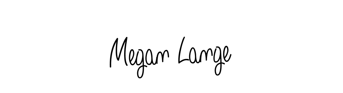 Megan Lange stylish signature style. Best Handwritten Sign (Angelique-Rose-font-FFP) for my name. Handwritten Signature Collection Ideas for my name Megan Lange. Megan Lange signature style 5 images and pictures png