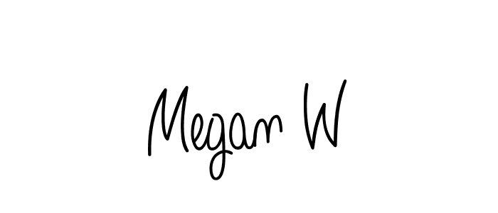 Also we have Megan W name is the best signature style. Create professional handwritten signature collection using Angelique-Rose-font-FFP autograph style. Megan W signature style 5 images and pictures png