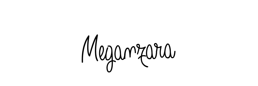 Meganzara stylish signature style. Best Handwritten Sign (Angelique-Rose-font-FFP) for my name. Handwritten Signature Collection Ideas for my name Meganzara. Meganzara signature style 5 images and pictures png