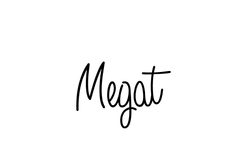 How to make Megat name signature. Use Angelique-Rose-font-FFP style for creating short signs online. This is the latest handwritten sign. Megat signature style 5 images and pictures png