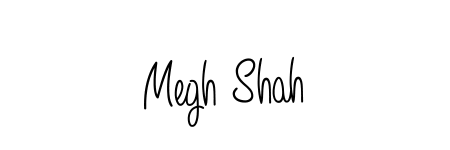 How to make Megh Shah name signature. Use Angelique-Rose-font-FFP style for creating short signs online. This is the latest handwritten sign. Megh Shah signature style 5 images and pictures png