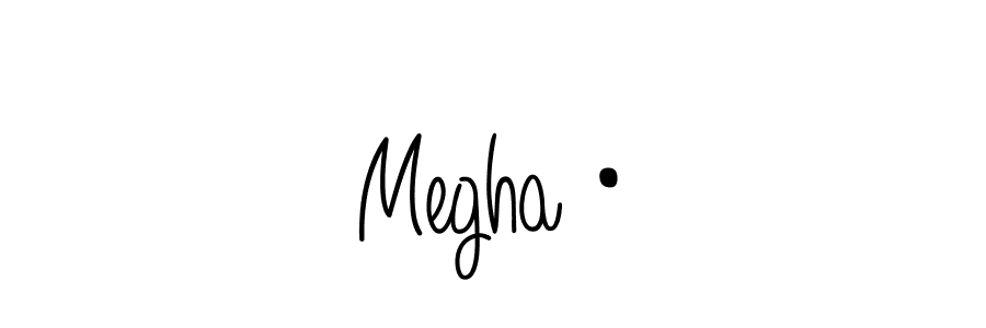 Use a signature maker to create a handwritten signature online. With this signature software, you can design (Angelique-Rose-font-FFP) your own signature for name Megha •. Megha • signature style 5 images and pictures png