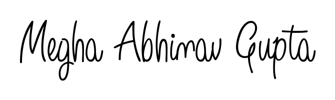 Enhance your business communications with Megha Abhinav Gupta signature in Angelique-Rose-font-FFP lettering. Clean, modern, and universally compatible. Megha Abhinav Gupta signature style 5 images and pictures png