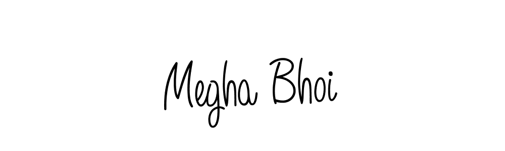 Make a beautiful signature design for name Megha Bhoi. With this signature (Angelique-Rose-font-FFP) style, you can create a handwritten signature for free. Megha Bhoi signature style 5 images and pictures png