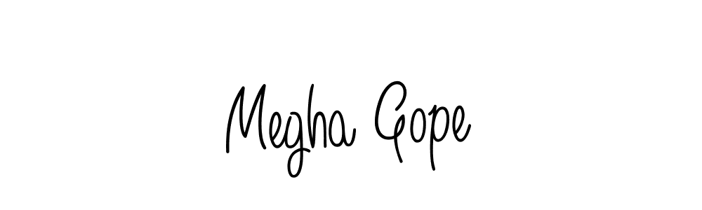 Megha Gope stylish signature style. Best Handwritten Sign (Angelique-Rose-font-FFP) for my name. Handwritten Signature Collection Ideas for my name Megha Gope. Megha Gope signature style 5 images and pictures png