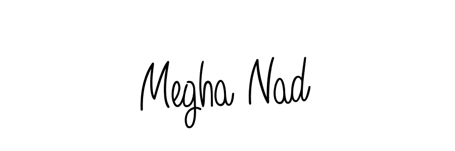 How to make Megha Nad name signature. Use Angelique-Rose-font-FFP style for creating short signs online. This is the latest handwritten sign. Megha Nad signature style 5 images and pictures png