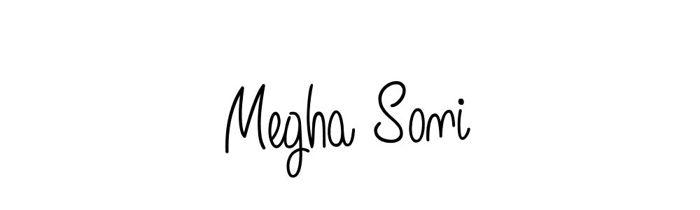 Megha Soni stylish signature style. Best Handwritten Sign (Angelique-Rose-font-FFP) for my name. Handwritten Signature Collection Ideas for my name Megha Soni. Megha Soni signature style 5 images and pictures png