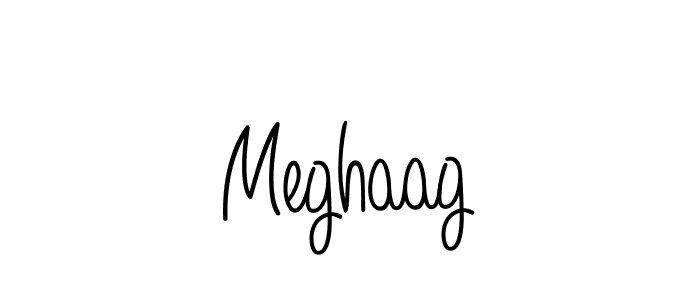 You should practise on your own different ways (Angelique-Rose-font-FFP) to write your name (Meghaag) in signature. don't let someone else do it for you. Meghaag signature style 5 images and pictures png
