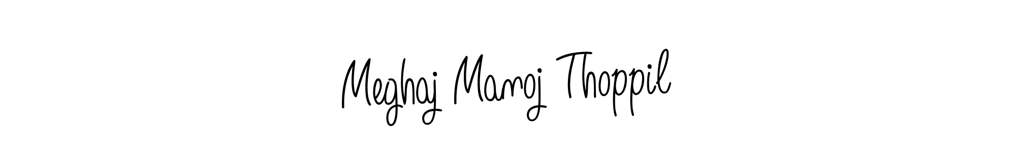 Meghaj Manoj Thoppil stylish signature style. Best Handwritten Sign (Angelique-Rose-font-FFP) for my name. Handwritten Signature Collection Ideas for my name Meghaj Manoj Thoppil. Meghaj Manoj Thoppil signature style 5 images and pictures png