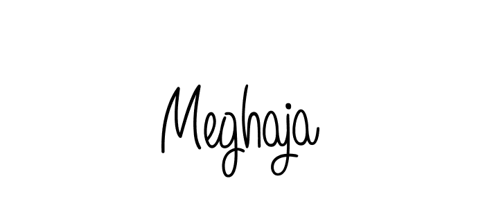 Meghaja stylish signature style. Best Handwritten Sign (Angelique-Rose-font-FFP) for my name. Handwritten Signature Collection Ideas for my name Meghaja. Meghaja signature style 5 images and pictures png