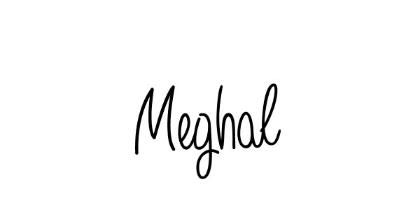 Design your own signature with our free online signature maker. With this signature software, you can create a handwritten (Angelique-Rose-font-FFP) signature for name Meghal. Meghal signature style 5 images and pictures png