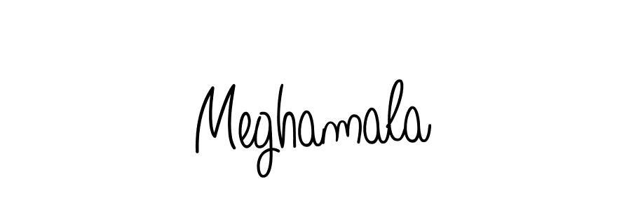 Create a beautiful signature design for name Meghamala. With this signature (Angelique-Rose-font-FFP) fonts, you can make a handwritten signature for free. Meghamala signature style 5 images and pictures png