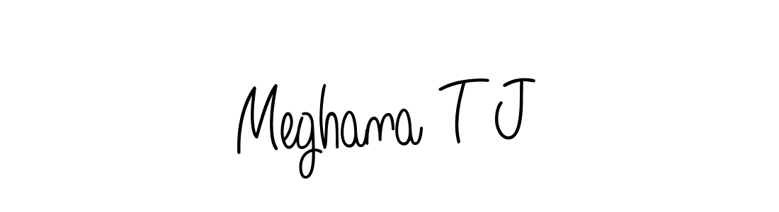 How to make Meghana T J signature? Angelique-Rose-font-FFP is a professional autograph style. Create handwritten signature for Meghana T J name. Meghana T J signature style 5 images and pictures png