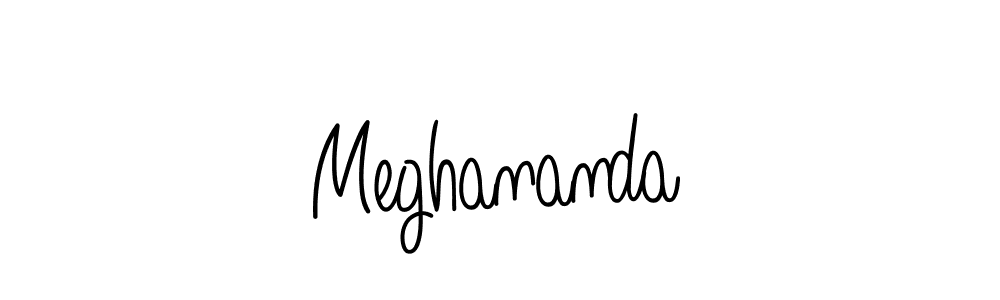 Use a signature maker to create a handwritten signature online. With this signature software, you can design (Angelique-Rose-font-FFP) your own signature for name Meghananda. Meghananda signature style 5 images and pictures png