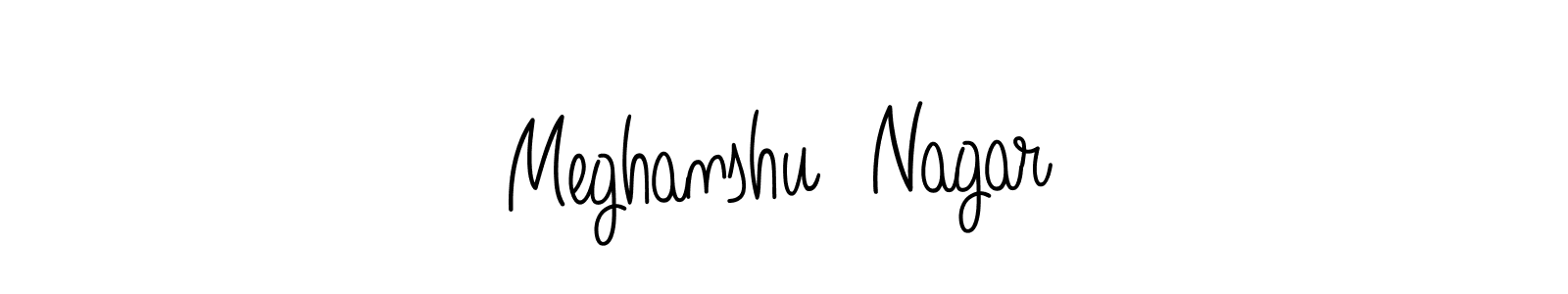 if you are searching for the best signature style for your name Meghanshu  Nagar. so please give up your signature search. here we have designed multiple signature styles  using Angelique-Rose-font-FFP. Meghanshu  Nagar signature style 5 images and pictures png