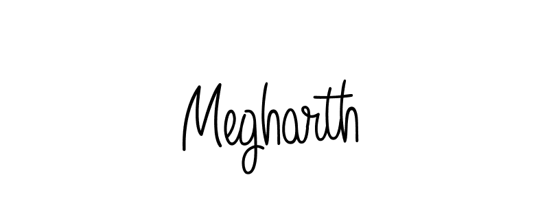 Create a beautiful signature design for name Megharth. With this signature (Angelique-Rose-font-FFP) fonts, you can make a handwritten signature for free. Megharth signature style 5 images and pictures png