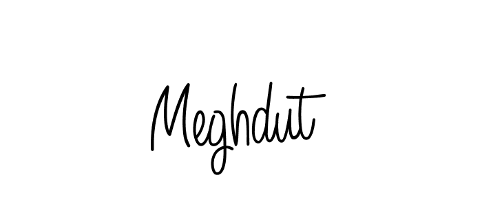 The best way (Angelique-Rose-font-FFP) to make a short signature is to pick only two or three words in your name. The name Meghdut include a total of six letters. For converting this name. Meghdut signature style 5 images and pictures png