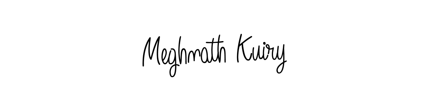 How to make Meghnath Kuiry name signature. Use Angelique-Rose-font-FFP style for creating short signs online. This is the latest handwritten sign. Meghnath Kuiry signature style 5 images and pictures png