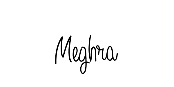 Create a beautiful signature design for name Meghra. With this signature (Angelique-Rose-font-FFP) fonts, you can make a handwritten signature for free. Meghra signature style 5 images and pictures png