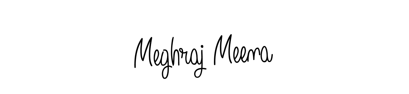 Make a beautiful signature design for name Meghraj Meena. With this signature (Angelique-Rose-font-FFP) style, you can create a handwritten signature for free. Meghraj Meena signature style 5 images and pictures png