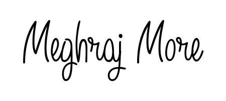 A sleek calligraphic signature for name Meghraj More utilizing Angelique-Rose-font-FFP styling. Great for adding personal signatures to photos and art. Meghraj More signature style 5 images and pictures png