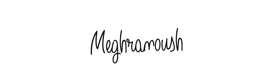 Use a signature maker to create a handwritten signature online. With this signature software, you can design (Angelique-Rose-font-FFP) your own signature for name Meghranoush. Meghranoush signature style 5 images and pictures png