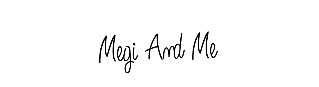 How to make Megi And Me name signature. Use Angelique-Rose-font-FFP style for creating short signs online. This is the latest handwritten sign. Megi And Me signature style 5 images and pictures png