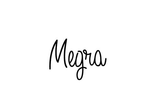 How to make Megra name signature. Use Angelique-Rose-font-FFP style for creating short signs online. This is the latest handwritten sign. Megra signature style 5 images and pictures png