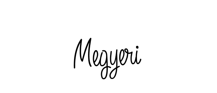 How to make Megyeri name signature. Use Angelique-Rose-font-FFP style for creating short signs online. This is the latest handwritten sign. Megyeri signature style 5 images and pictures png