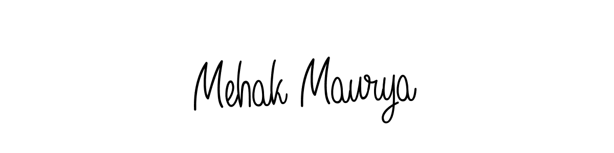 You should practise on your own different ways (Angelique-Rose-font-FFP) to write your name (Mehak Maurya) in signature. don't let someone else do it for you. Mehak Maurya signature style 5 images and pictures png