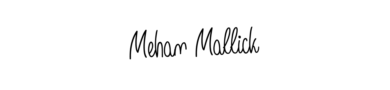 Mehan Mallick stylish signature style. Best Handwritten Sign (Angelique-Rose-font-FFP) for my name. Handwritten Signature Collection Ideas for my name Mehan Mallick. Mehan Mallick signature style 5 images and pictures png