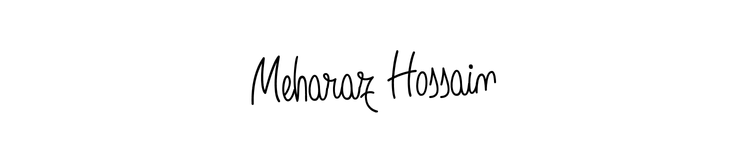 Use a signature maker to create a handwritten signature online. With this signature software, you can design (Angelique-Rose-font-FFP) your own signature for name Meharaz Hossain. Meharaz Hossain signature style 5 images and pictures png