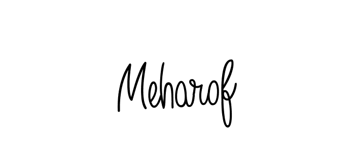 You should practise on your own different ways (Angelique-Rose-font-FFP) to write your name (Meharof) in signature. don't let someone else do it for you. Meharof signature style 5 images and pictures png