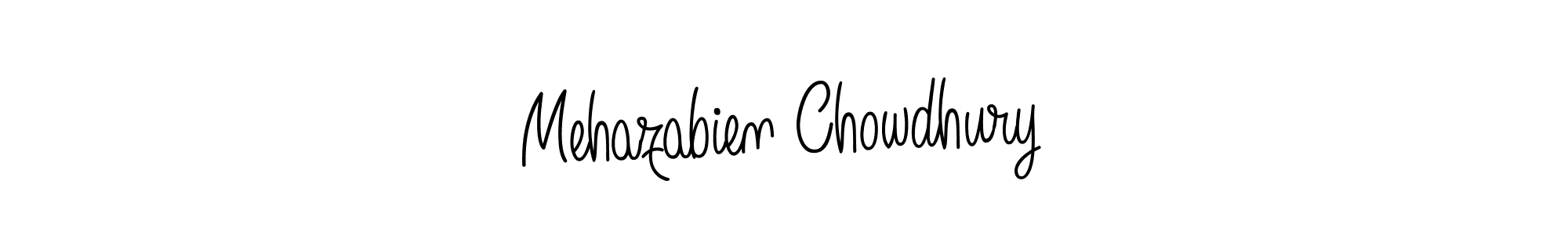 Also we have Mehazabien Chowdhury name is the best signature style. Create professional handwritten signature collection using Angelique-Rose-font-FFP autograph style. Mehazabien Chowdhury signature style 5 images and pictures png