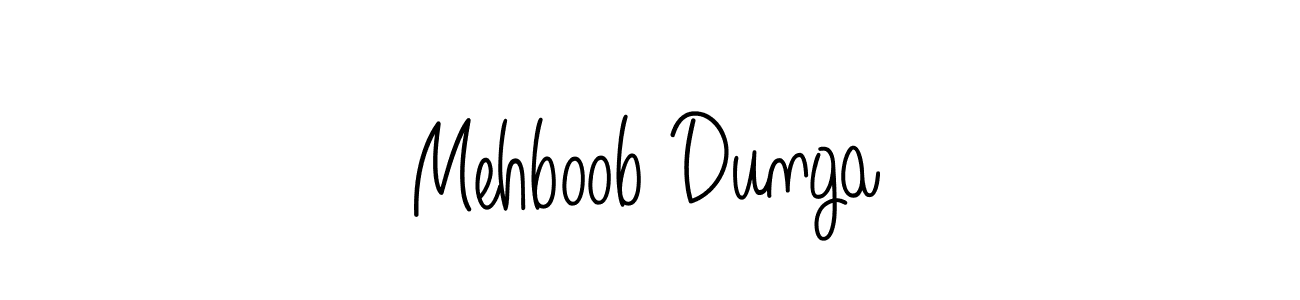 How to make Mehboob Dunga name signature. Use Angelique-Rose-font-FFP style for creating short signs online. This is the latest handwritten sign. Mehboob Dunga signature style 5 images and pictures png