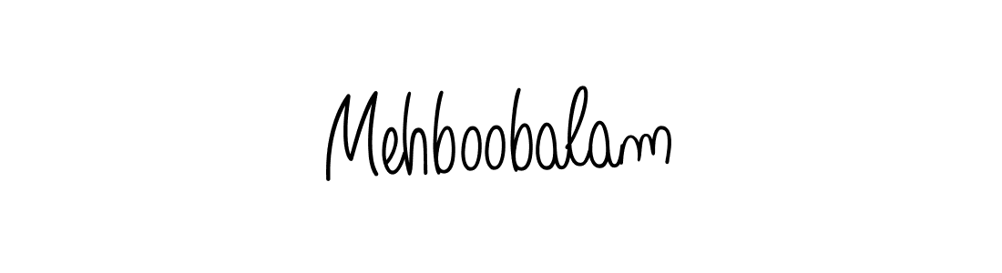 Make a beautiful signature design for name Mehboobalam. With this signature (Angelique-Rose-font-FFP) style, you can create a handwritten signature for free. Mehboobalam signature style 5 images and pictures png