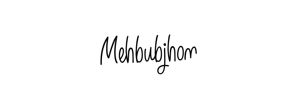 Create a beautiful signature design for name Mehbubjhon. With this signature (Angelique-Rose-font-FFP) fonts, you can make a handwritten signature for free. Mehbubjhon signature style 5 images and pictures png