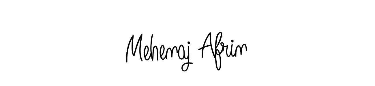 Make a beautiful signature design for name Mehenaj Afrin. With this signature (Angelique-Rose-font-FFP) style, you can create a handwritten signature for free. Mehenaj Afrin signature style 5 images and pictures png