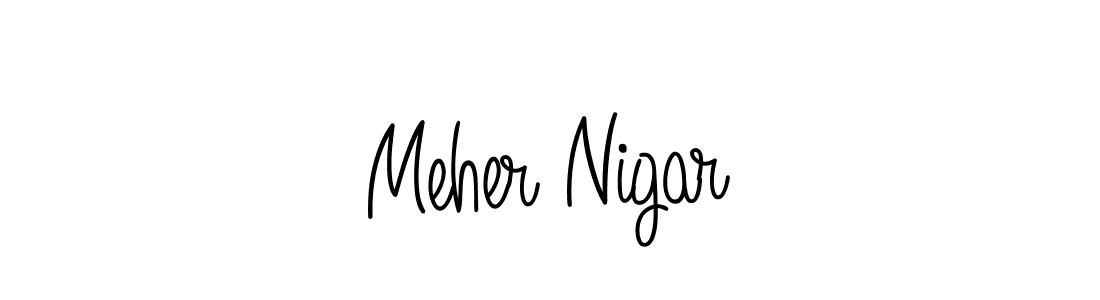 It looks lik you need a new signature style for name Meher Nigar. Design unique handwritten (Angelique-Rose-font-FFP) signature with our free signature maker in just a few clicks. Meher Nigar signature style 5 images and pictures png