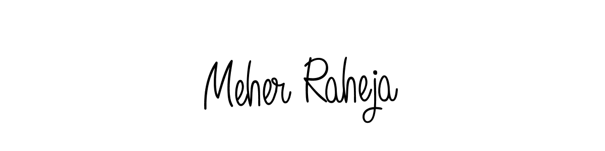 Meher Raheja stylish signature style. Best Handwritten Sign (Angelique-Rose-font-FFP) for my name. Handwritten Signature Collection Ideas for my name Meher Raheja. Meher Raheja signature style 5 images and pictures png