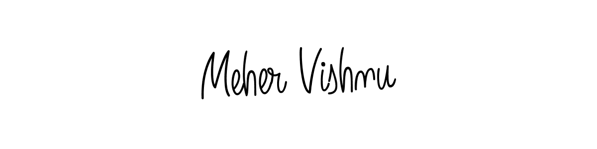 It looks lik you need a new signature style for name Meher Vishnu. Design unique handwritten (Angelique-Rose-font-FFP) signature with our free signature maker in just a few clicks. Meher Vishnu signature style 5 images and pictures png