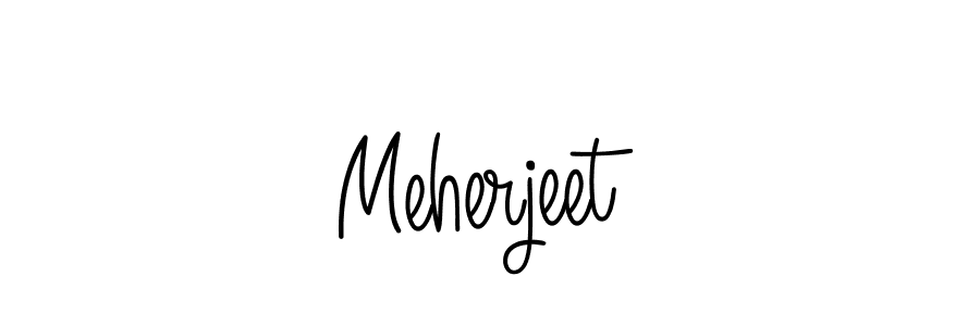 Design your own signature with our free online signature maker. With this signature software, you can create a handwritten (Angelique-Rose-font-FFP) signature for name Meherjeet. Meherjeet signature style 5 images and pictures png